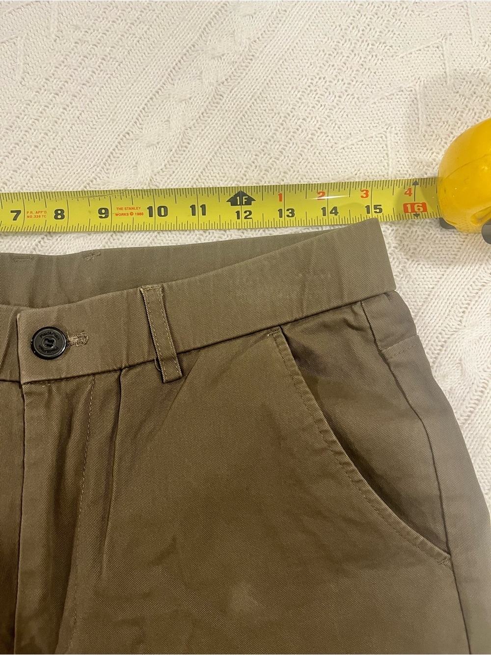 Plaid & Plain Men's Skinny Fit Stretch Chino Pants - Olive Green (30x28) - Picture 4 of 8